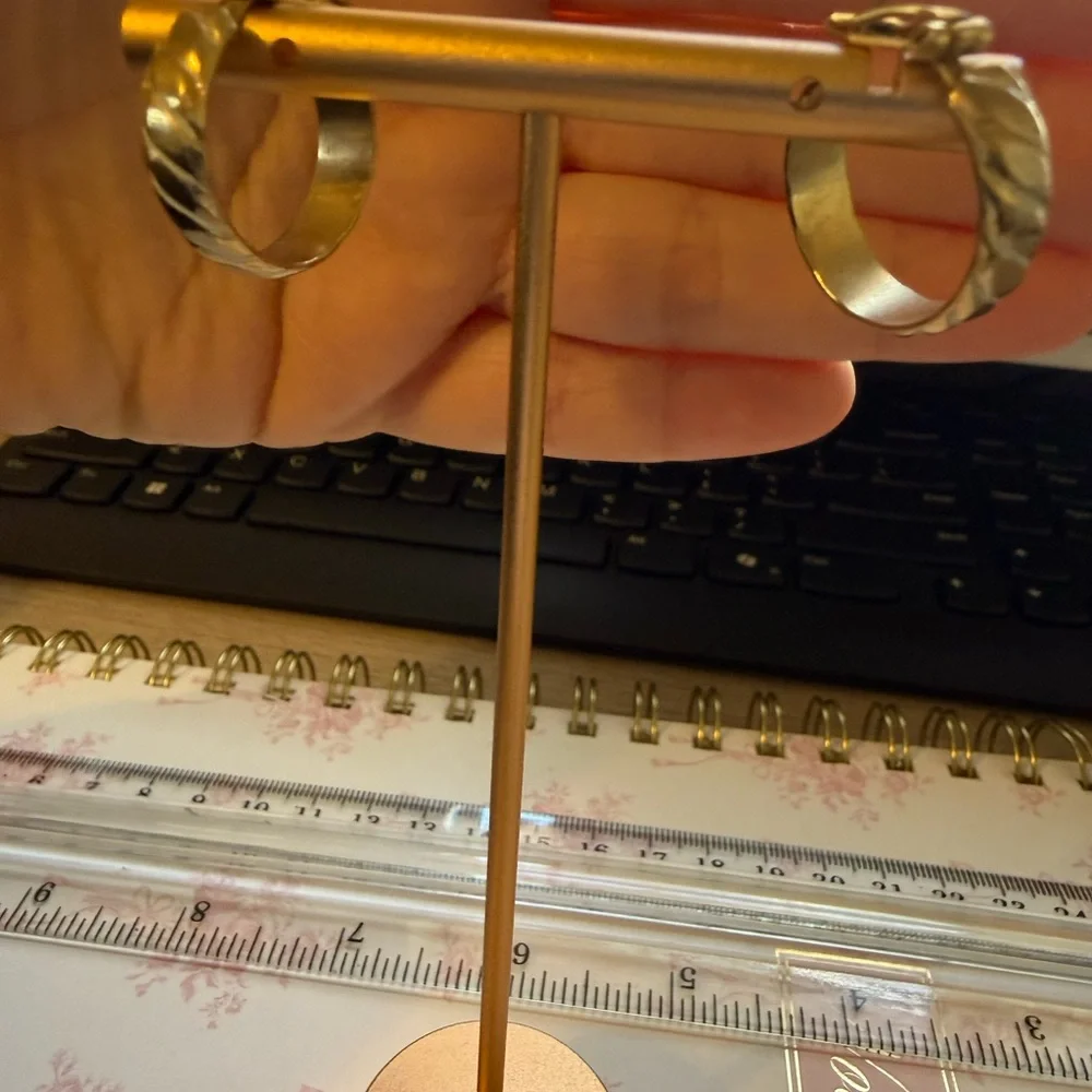 Gold and Silver Hoop Earrings